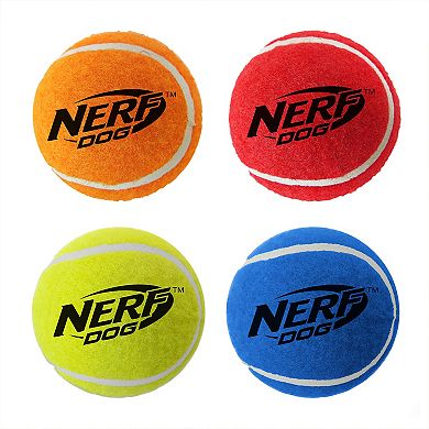 Nerf Dog Squeaky Tennis Balls 4-pk. Interactive Pet Toy