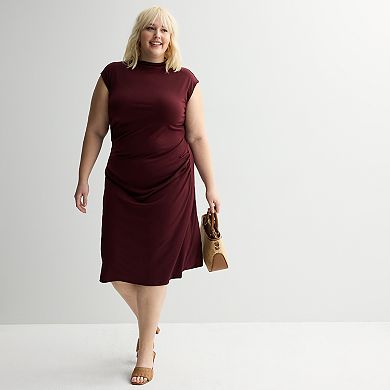 Plus Size Nine West Mock Neck Knit Dress