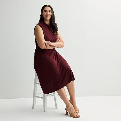 Plus Size Nine West Knit Midi Skirt