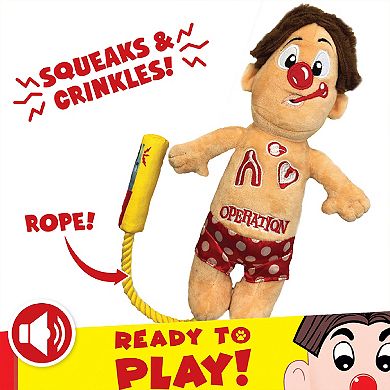 Operation Squeaky Plush Toy with Rope