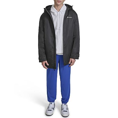Men's Champion Sherpa Lined Mid-Length Sideline Jacket With Hood