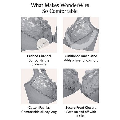 Plus Size Glamorise Front-Closure Cotton WonderWire Bra 1241