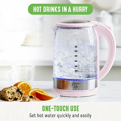 GreenLife 1.7 Liter Glass Electric Kettle
