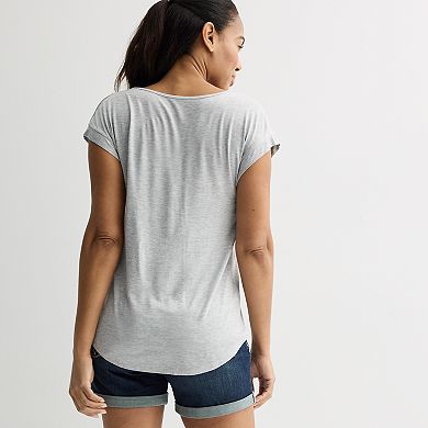 Women's Apt. 9® Short Sleeve V-Neck Tunic Top
