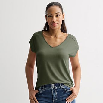 Women's Apt. 9® Short Sleeve V-Neck Tunic Top