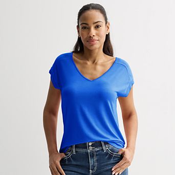 Women's Apt. 9® Short Sleeve V-Neck Tunic Top