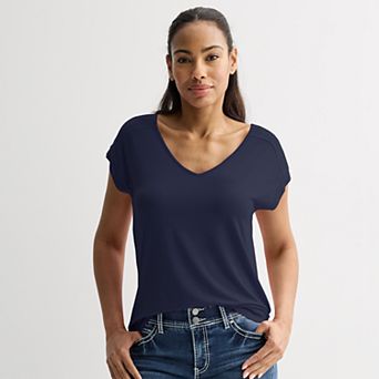 Women's Apt. 9® Short Sleeve V-Neck Tunic Top