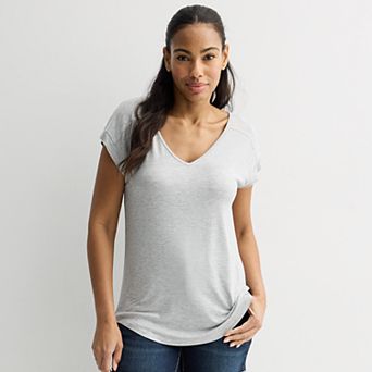 Women's Apt. 9® Short Sleeve V-Neck Tunic Top