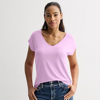 Women's Apt. 9® Short Sleeve V-Neck Tunic Top