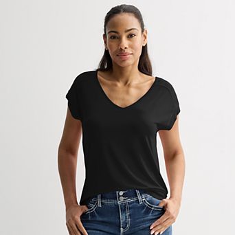 Women's Apt. 9® Short Sleeve V-Neck Tunic Top