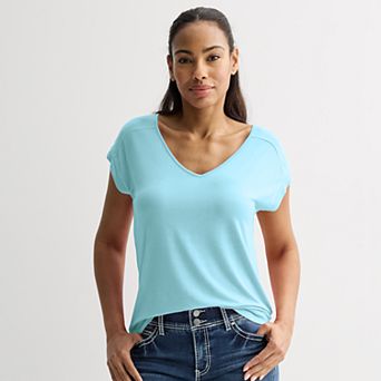 Women's Apt. 9® Short Sleeve V-Neck Tunic Top