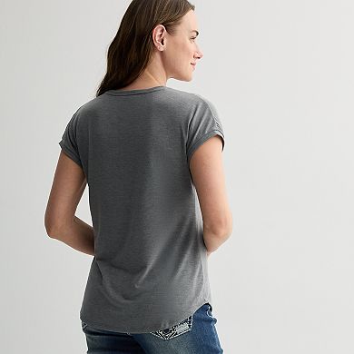 Women's Apt. 9® Short Sleeve Embellished Top