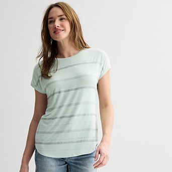 Women's Apt. 9® Short Sleeve Embellished Top