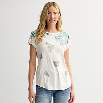 Women's Apt. 9® Short Sleeve Embellished Top