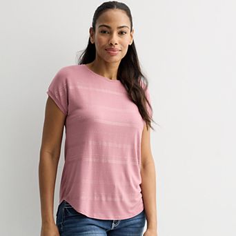 Women's Apt. 9® Short Sleeve Embellished Top