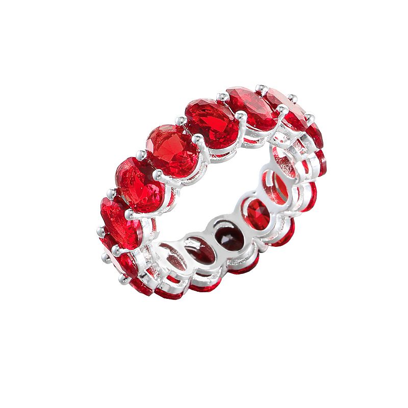 City Luxe Crystal Eternity Band Ring, Women's, Size: 10, July