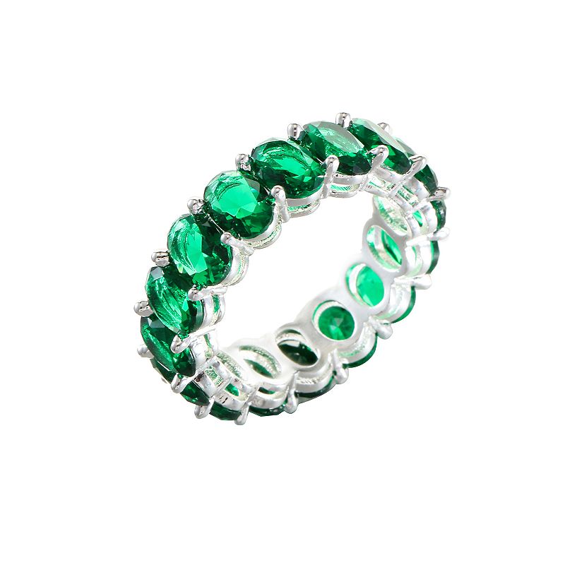 City Luxe Crystal Eternity Band Ring, Women's, Size: 8, May
