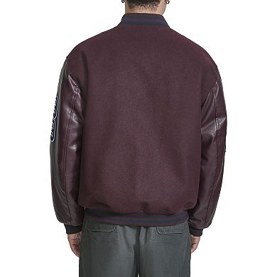 Men's Champion Letterman Varsity Bomber Jacket with Patches