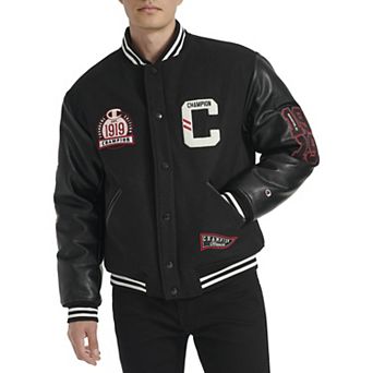 Men's Champion® Letterman Varsity Bomber Jacket with Patches