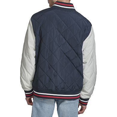 Men's Champion Retro Diamond Quilted Bomber Varsity Jacket