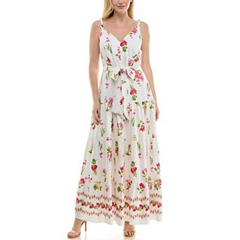 Women's Taylor Floral V-Neck Fit and Flare Dress