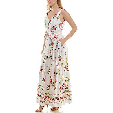 Women's Taylor Floral V-Neck Fit and Flare Dress