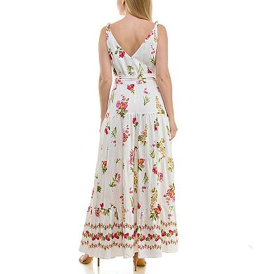 Women's Taylor Floral V-Neck Fit and Flare Dress