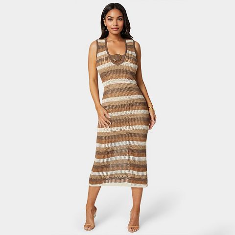 Женские платья bebe Women's bebe Crochet Ring Sweater Dress