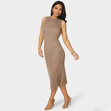 Women's bebe Crochet Tank Midi Dress