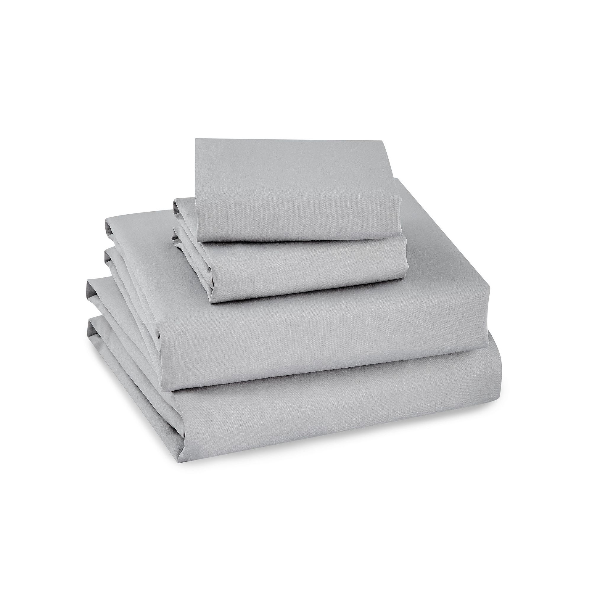 Levtex Home Cream 300 Thread Count Sateen Sheet Set or Pillowcases, Gray