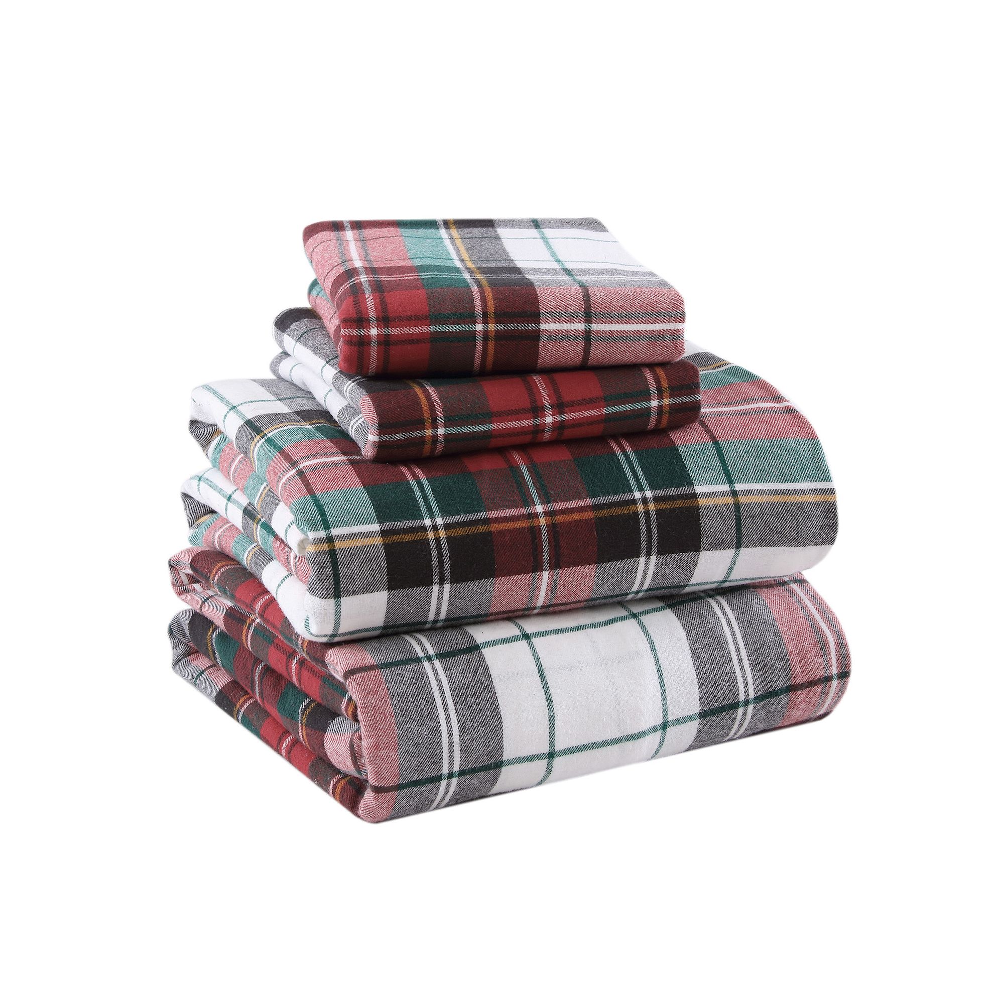 Levtex Home Holiday Sheet Set with Pillowcases, Spencer Plaid
