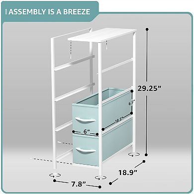 Sorbus 4 Drawers Narrow Dresser For Small Spaces, Closets, Bedroom, Bathroom & Laundry