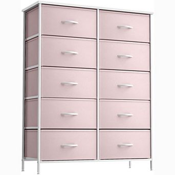 Sorbus 10 Drawers Storage Dresser For Bedroom, Closet, Office Organization - Steel Frame, Wood Top