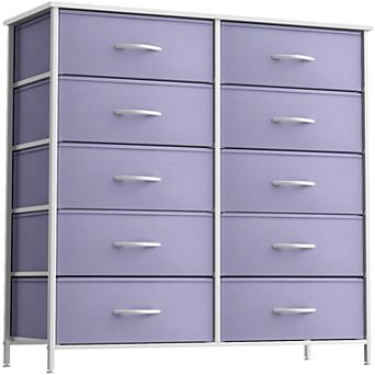 Sorbus 10 Drawers Storage Dresser For Bedroom, Closet, Office Organization - Steel Frame, Wood Top