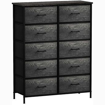 Sorbus 10 Drawers Storage Dresser For Bedroom, Closet, Office Organization - Steel Frame, Wood Top