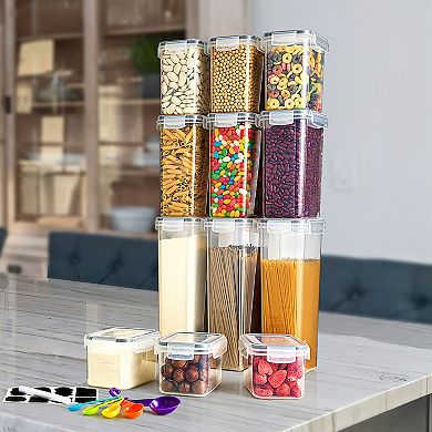 Sorbus 12 Pack Airtight Food Storage Containers, Labels, Marker & Measuring Spoons