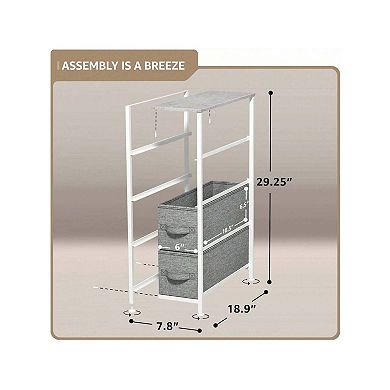 Sorbus 4 Drawers Narrow Dresser For Small Spaces, Closets, Bedroom, Bathroom & Laundry