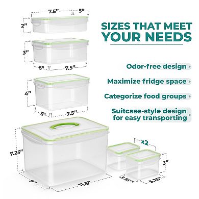 Sorbus 12 Piece Airtight Containers With Snap-on Lids- Bpa Free - For Kitchen, Pantry, Food Storage