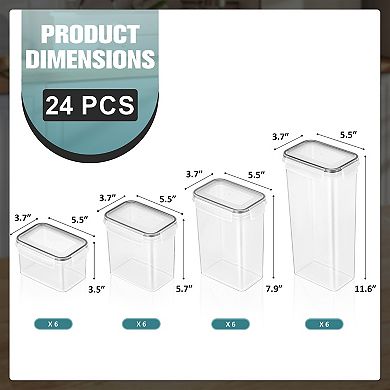 Sorbus 24 Pack Airtight Food Storage Containers, Labels, Marker & Measuring Spoons