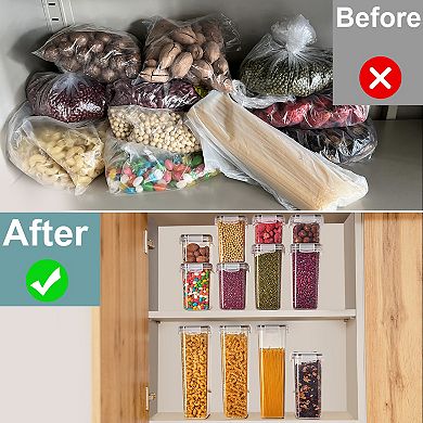 Sorbus 24 Pack Airtight Food Storage Containers, Labels, Marker & Measuring Spoons
