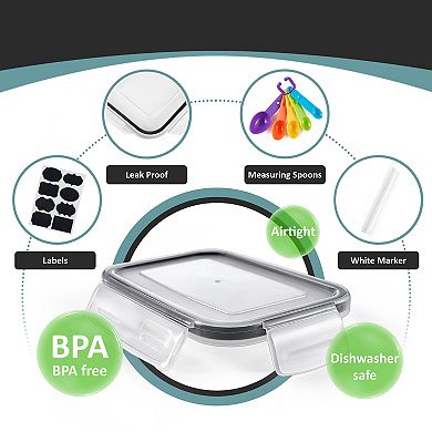 Sorbus 2 Pack Airtight Cereal Dispenser Set With Lids -easy Pour, Store Dry Food, Rice Pasta & More