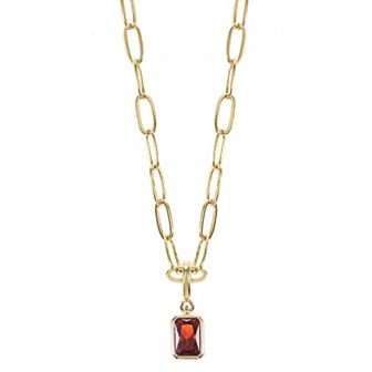 City Luxe Crystal Birthstone Pendant Necklace