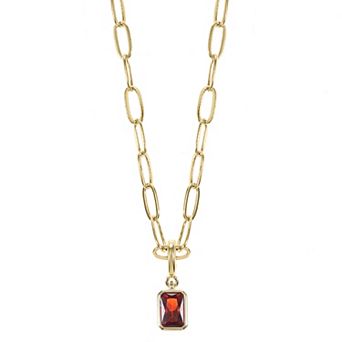 City Luxe Crystal Birthstone Pendant Necklace