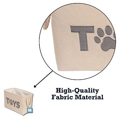 Country Living Foldable Fabric Dog Toy Storage Bin