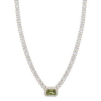 City Luxe Crystal Birthstone Tennis Necklace