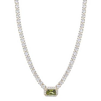 City Luxe Crystal Birthstone Tennis Necklace