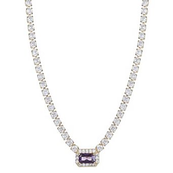 City Luxe Crystal Birthstone Tennis Necklace