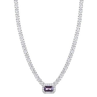 City Luxe Crystal Birthstone Tennis Necklace