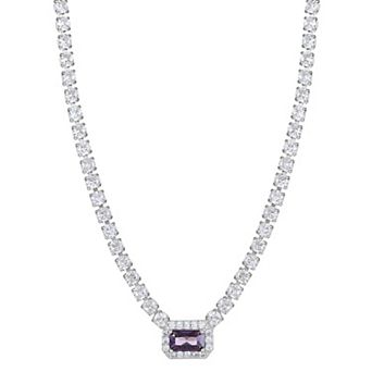 City Luxe Crystal Birthstone Tennis Necklace