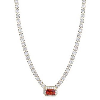 City Luxe Crystal Birthstone Tennis Necklace